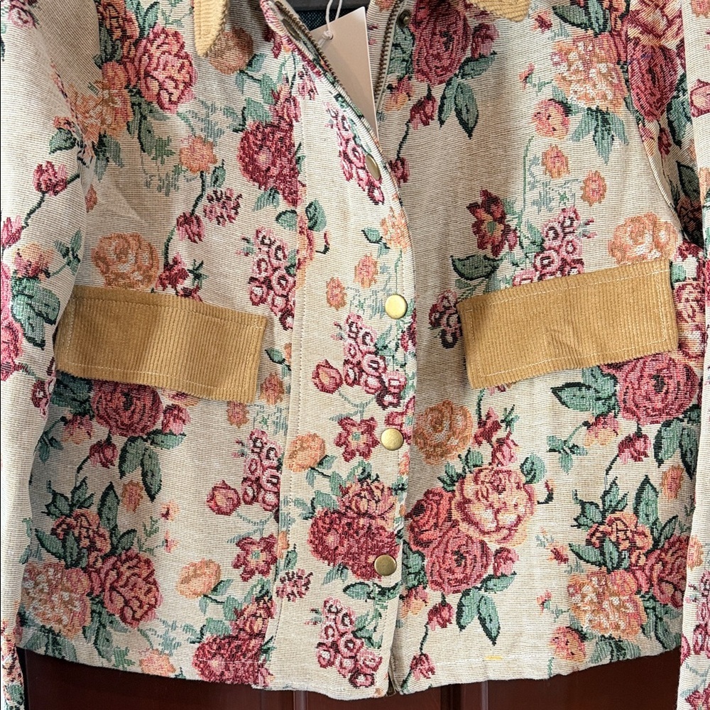 So Me Floral Blazer with Mustard Accents - Picture 3 of 5